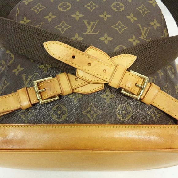 AUTH LOUIS VUITTON Monogram Leather Montsouris GM Backpack Handbag Shoulder Bag - Picture 11 of 14